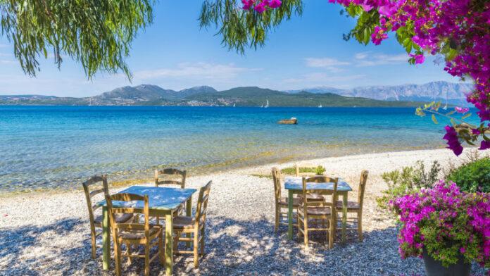 Taverna on the beach, Lefkada