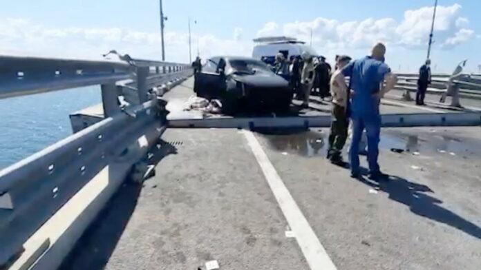 Russia blames Ukraine for Crimean bridge attack