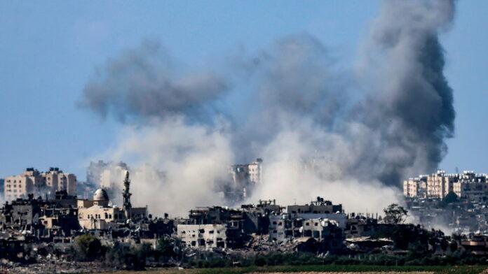 Israeli air strike on northern Gaza