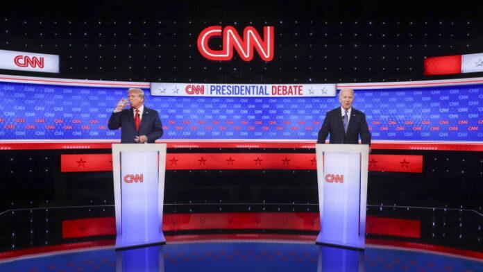 First 2024 presidential debate between US President Joe Biden and former US President Donald J Trump