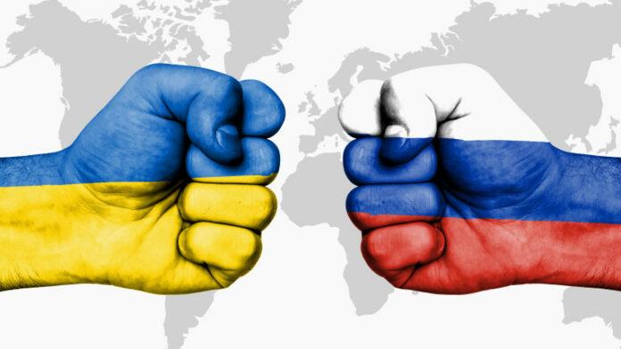 Conflict between Ukraine and Russia male fists