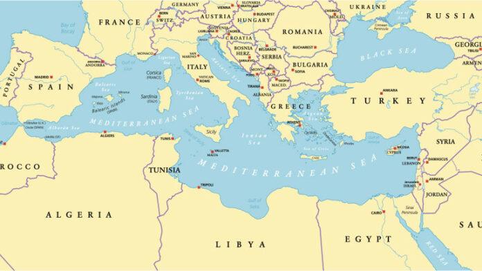 Mediterranean Basin Political Map